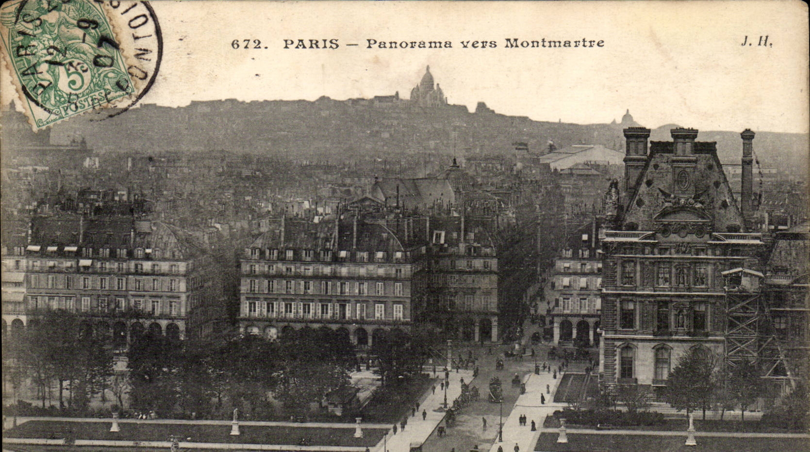 Paris - 18 - Panorama vers Montmartre - CPA 
