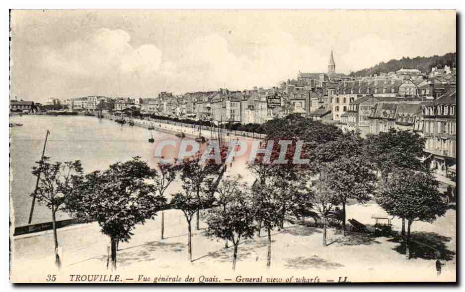 Trouville — Vue générale des Quais — éditeur Lavy Frères & Cie, Paris