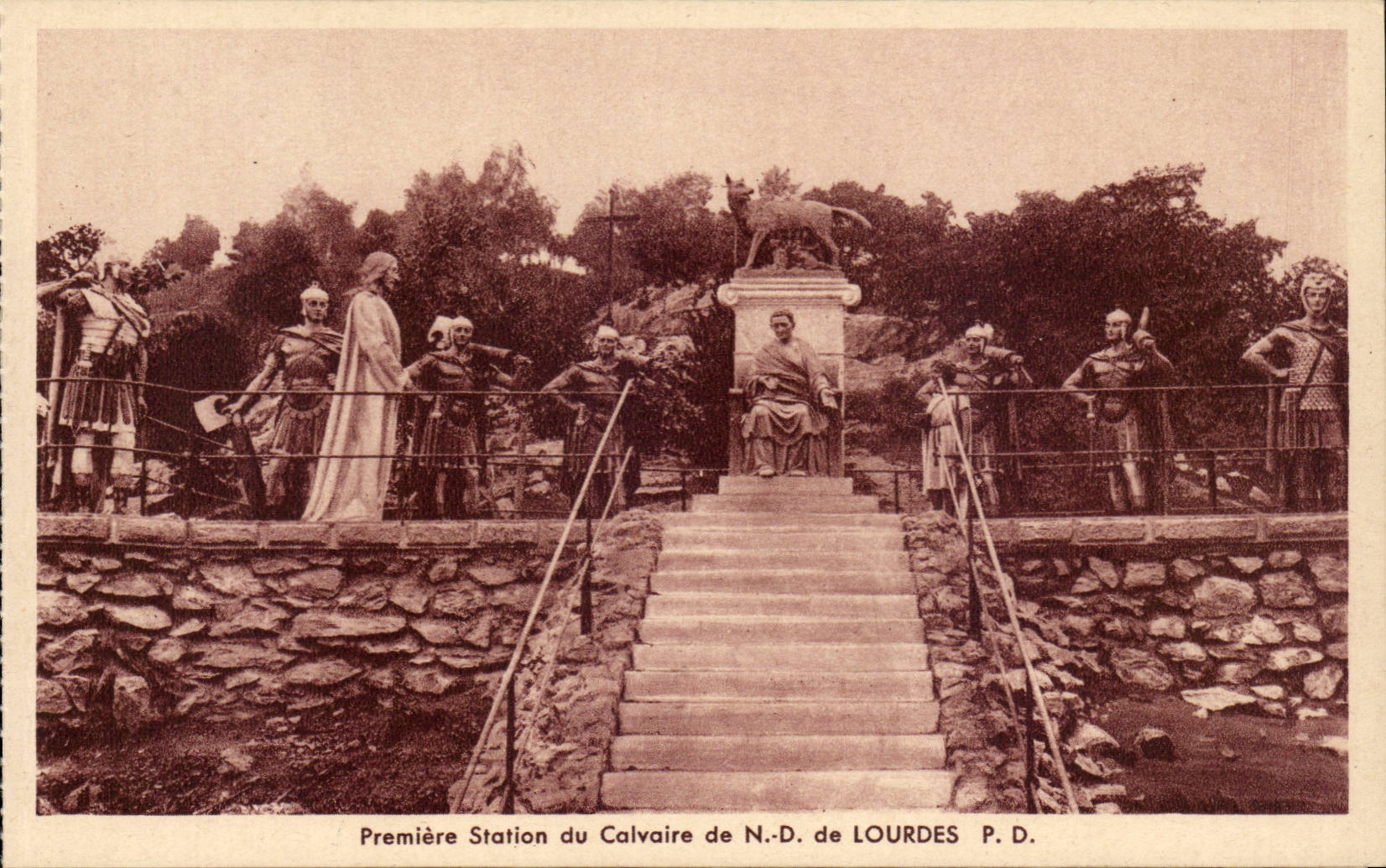 Lourdes - Calvaire du Lourdes - I Station - Premiere Station - CPA 