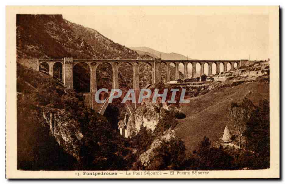 Fontpedrouse - Le Pont Sejourne - bridge CPA 