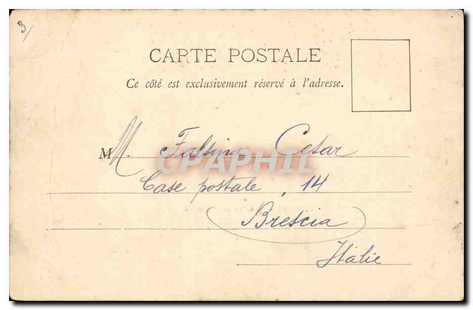 Paris - 1 - Place de la Comedie - cheval - horse - CPA  — Verso