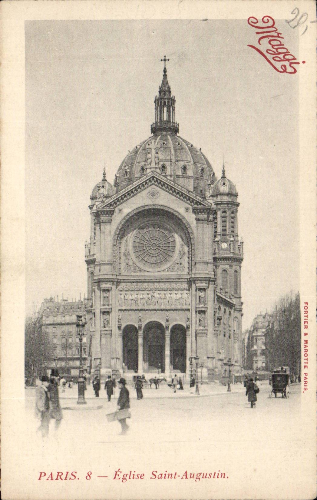 Paris - 8 - Eglise Saint Augustin CPA 