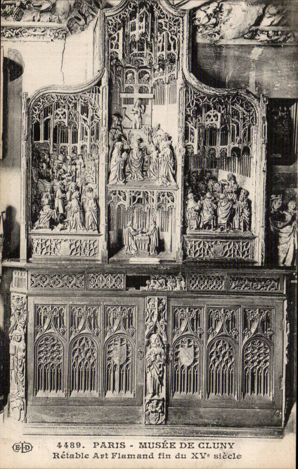 Paris - 5 - Musee de Cluny - Retable Art Flamand fin du XV siecle CPA 