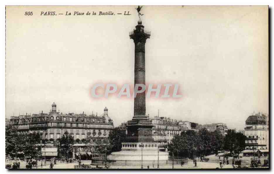 Paris - 10 - Place de la Bastille - CPA 
