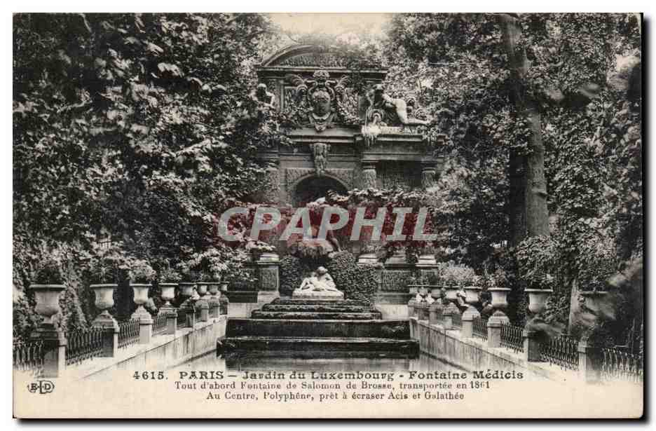 Paris - 6 - Jardin du Luxembourg - Fontaine des Medicis - CPA 