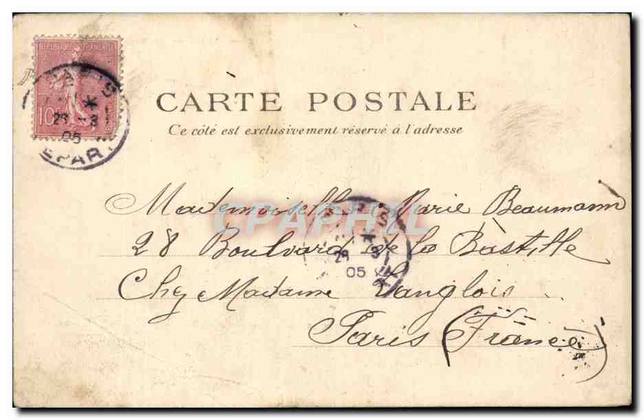 Paris - 4 - Notre Dame - CPA  — Verso