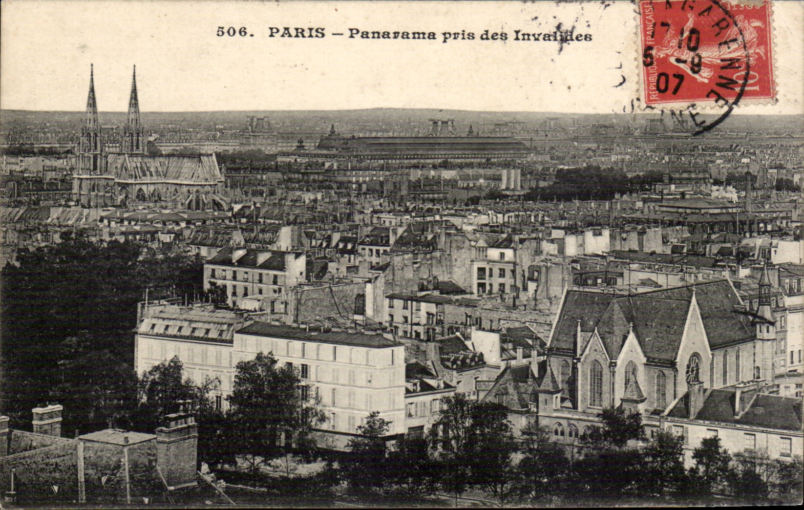 Paris - 7 - Panorama pris des Invalides - CPA 