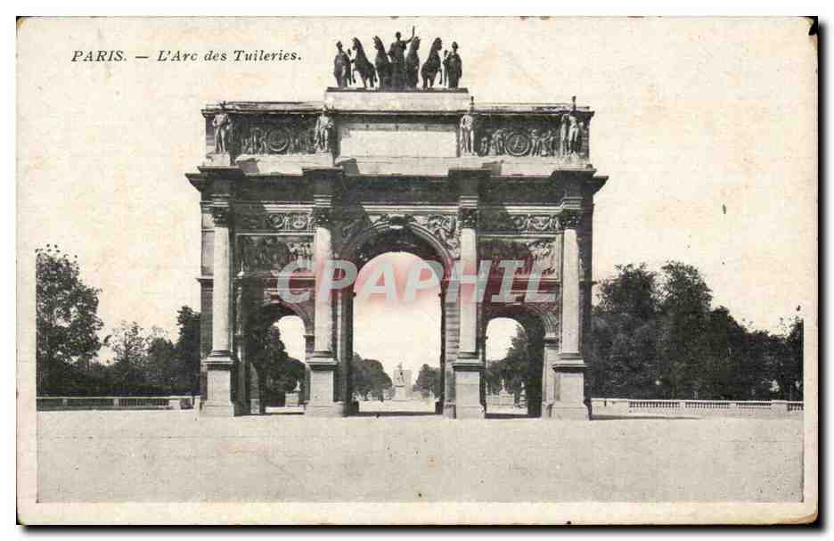 Paris - 1 - L'Arc des Tuileries - CPA 