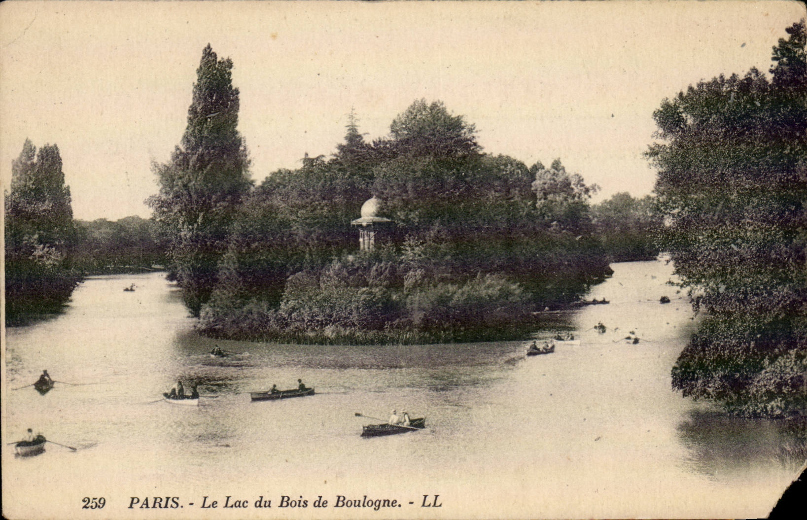 Paris - Ansicht des Sees im Bois de Boulogne — LL, n°259