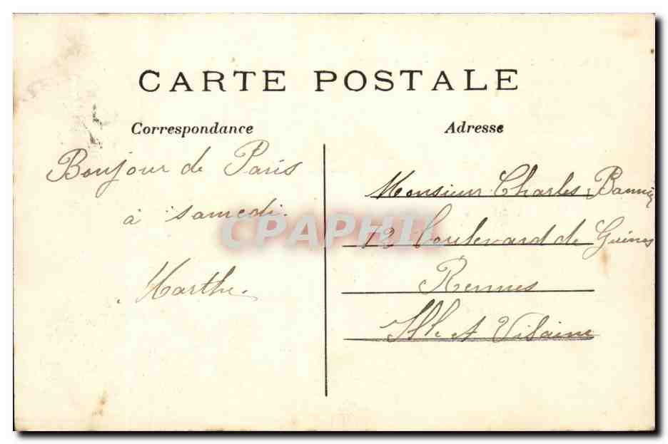 Paris - 4 - Notre Dame - face laterale - CPA  — Verso
