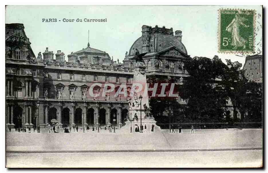 Paris - 1 - Cour du Carrousel CPA 