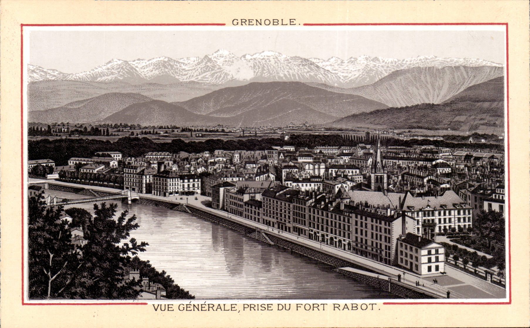 Grenoble - Vue Generale prise du Fort Rabot - CPA 