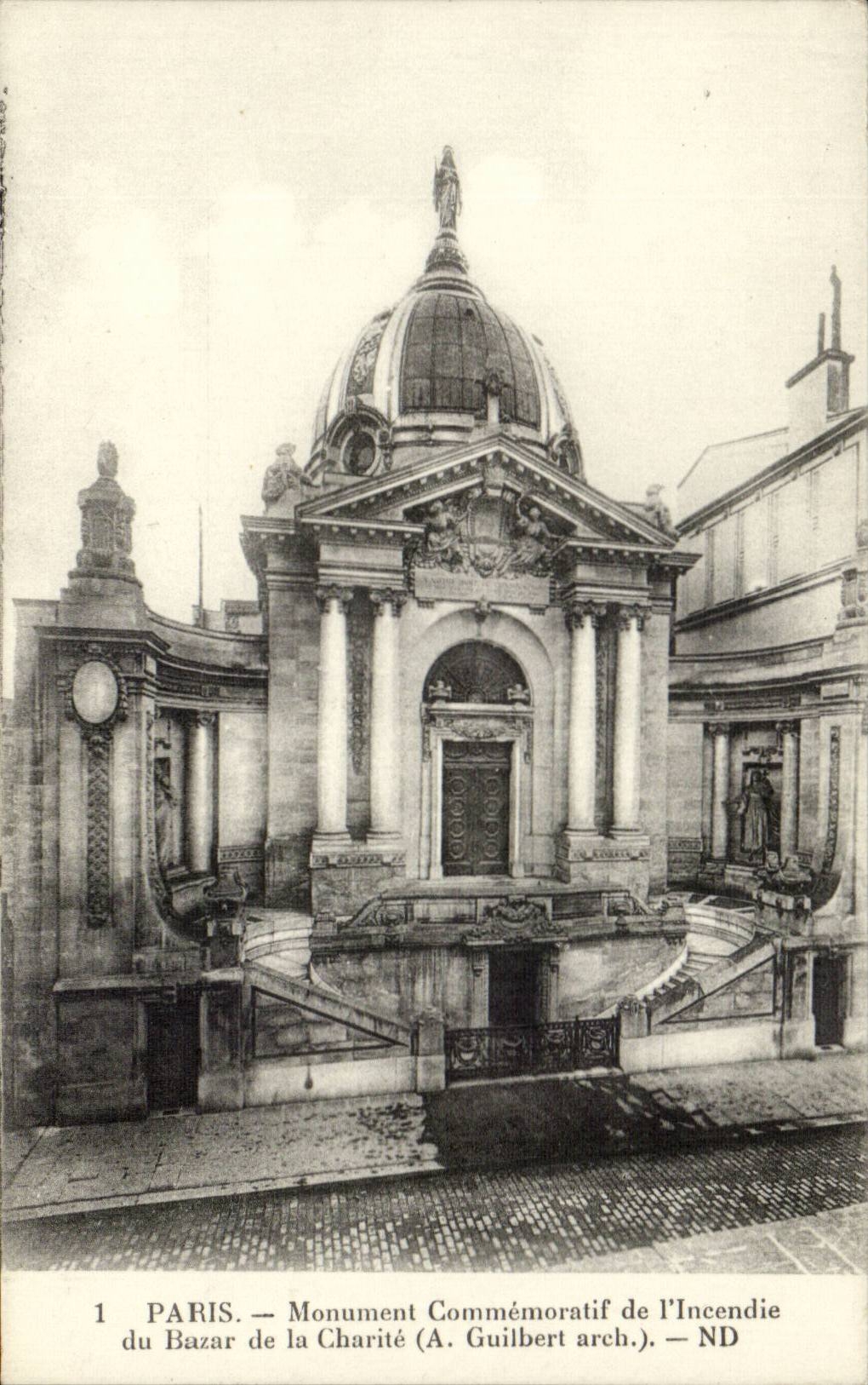 Paris - Monument de l'Incendie du Bazar de la Charite - CPA 