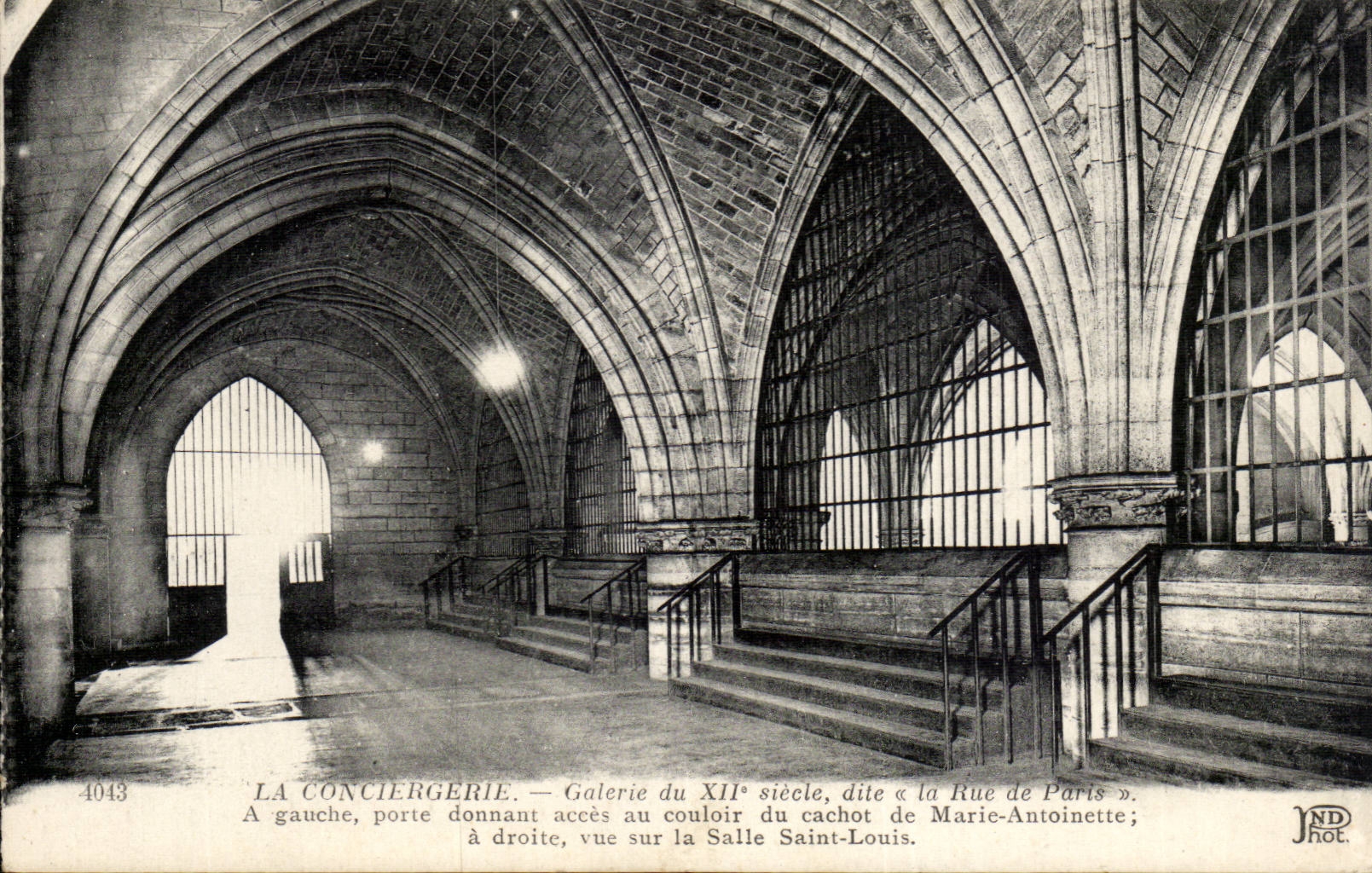 Paris - 1 La Conciergerie - Galerie du XII siecle dite la Rue de Paris - CPA 
