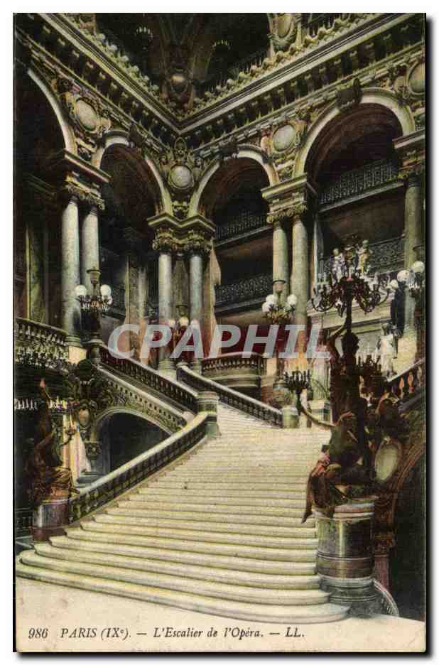 Paris - 9 - L'Escalier de l'Opera CPA 