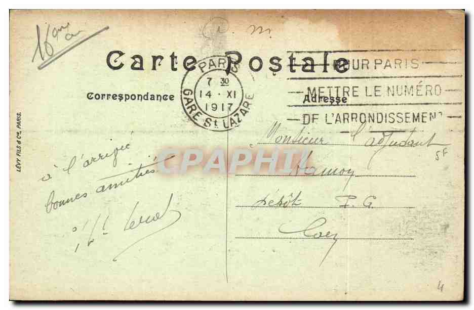 Paris - 16 - Le Pont d'Iena - Le Trocadero CPA  — Rückseite