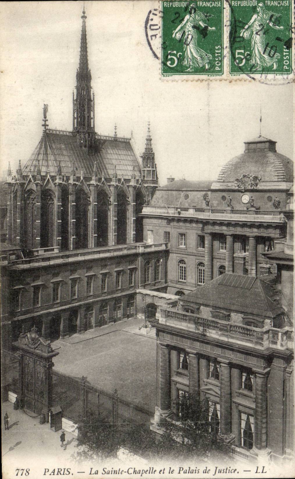 Paris - 1 - La Sainte Chapelle et Palais de Justice CPA 