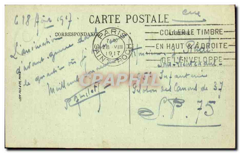 Paris (1er) — La Rue des Tuileries et le Pavillon de Rohan (Nouveau Louvre) — LL. n° 547 — Reverso