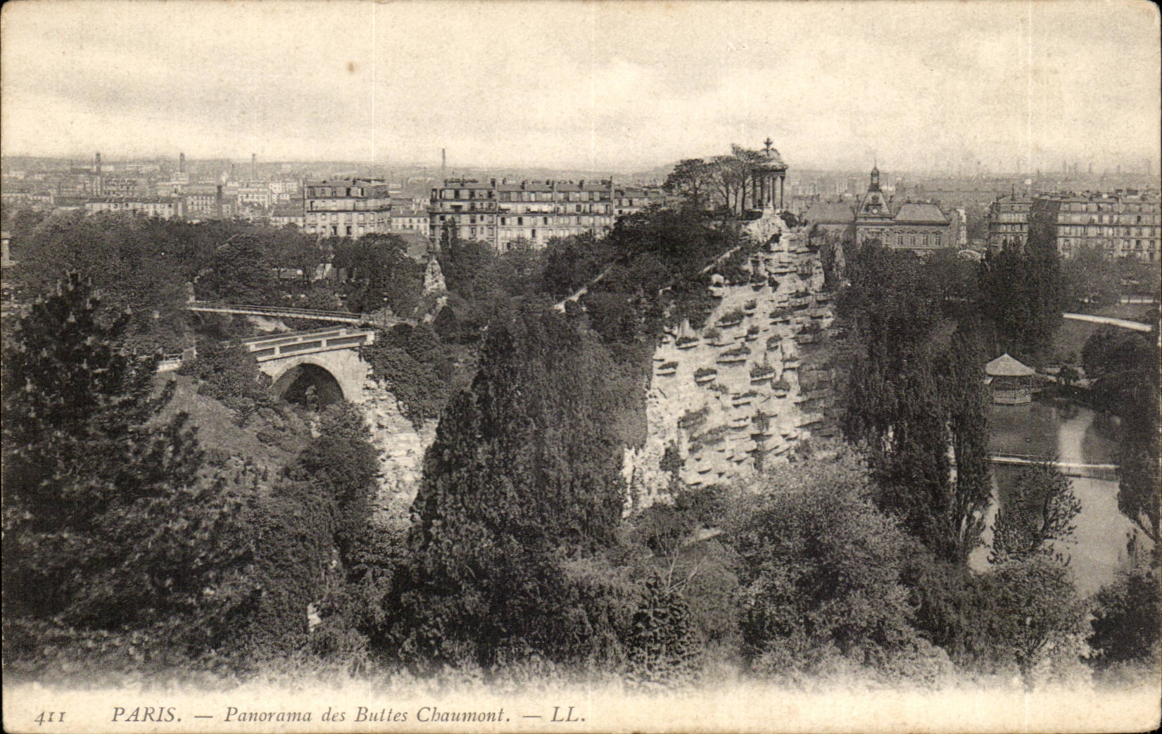 Paris - 19 - Buttes Chaumont - Panorama - CPA 