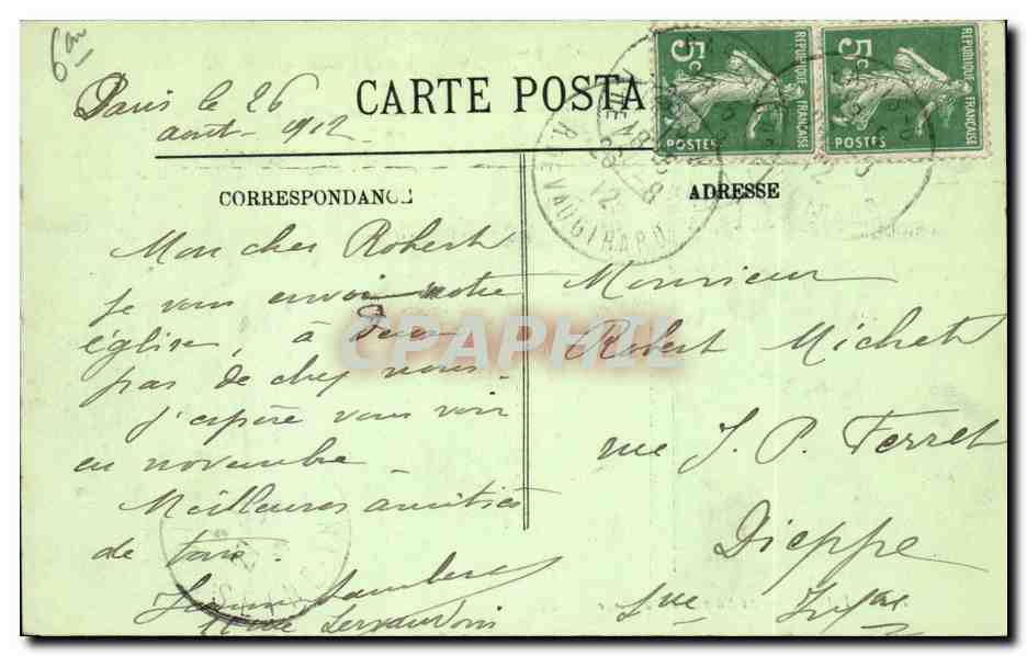 Paris - 6 - St Sulpice et la Place - CPA  — Rückseite