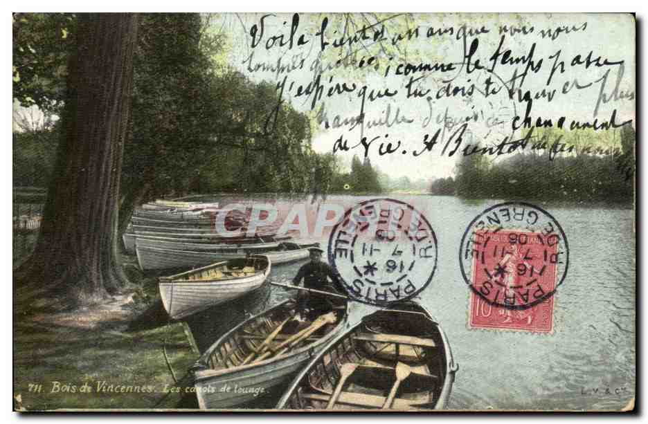 Paris - 12 - Bois de Vincennes - Bateau - Boat - CPA 