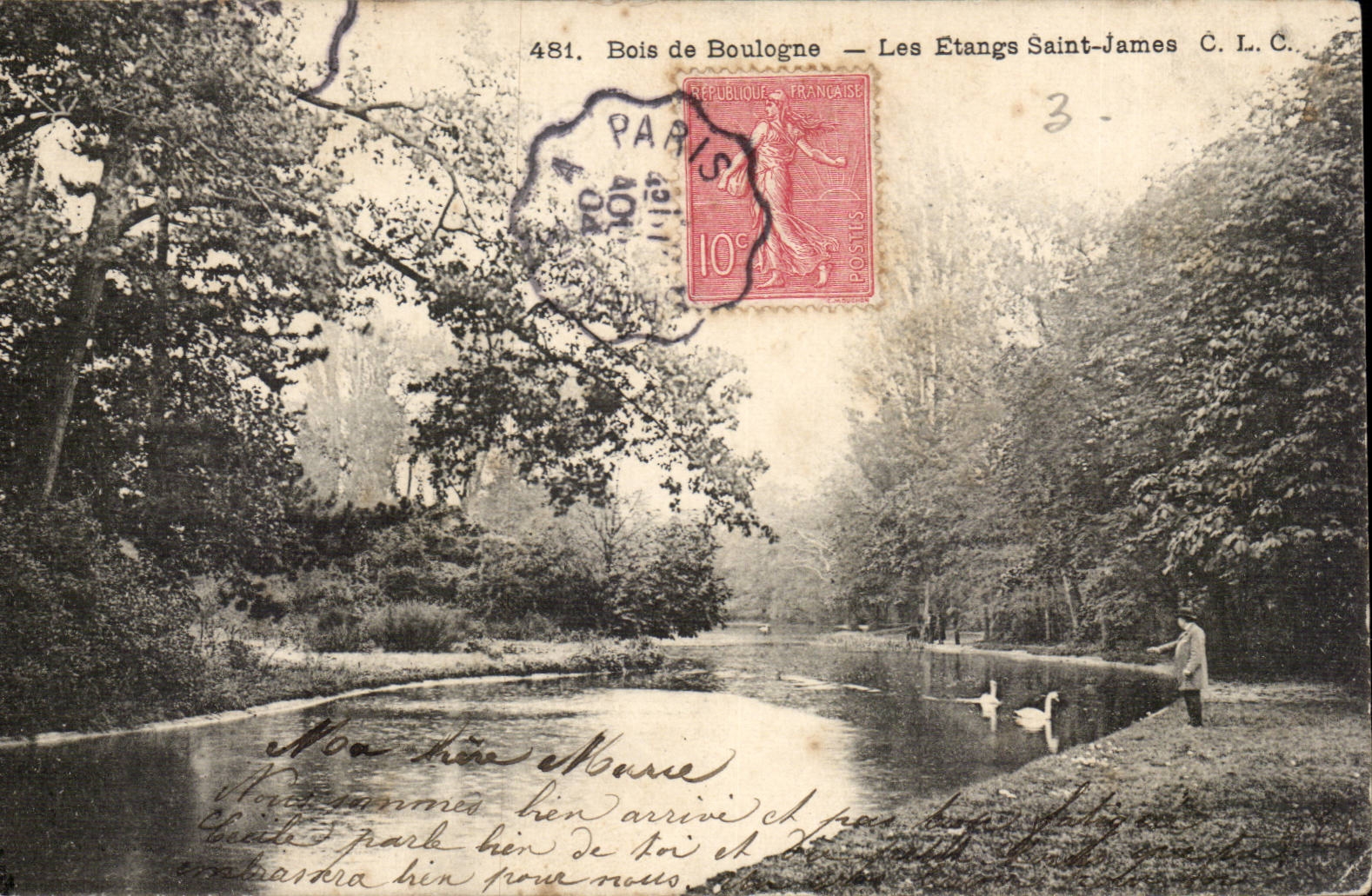 Paris - 16 - Bois de Boulogne - Les Etangs Saint James - CPA 
