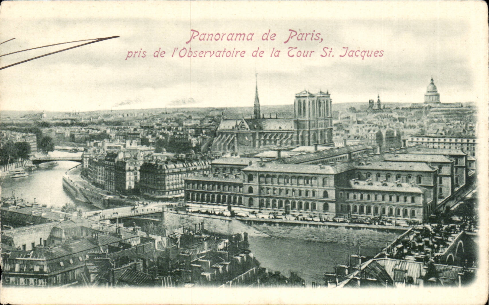 Paris - Panorama de Paris - pris de l'Observatoire de la Tour St Jacques - CPA 