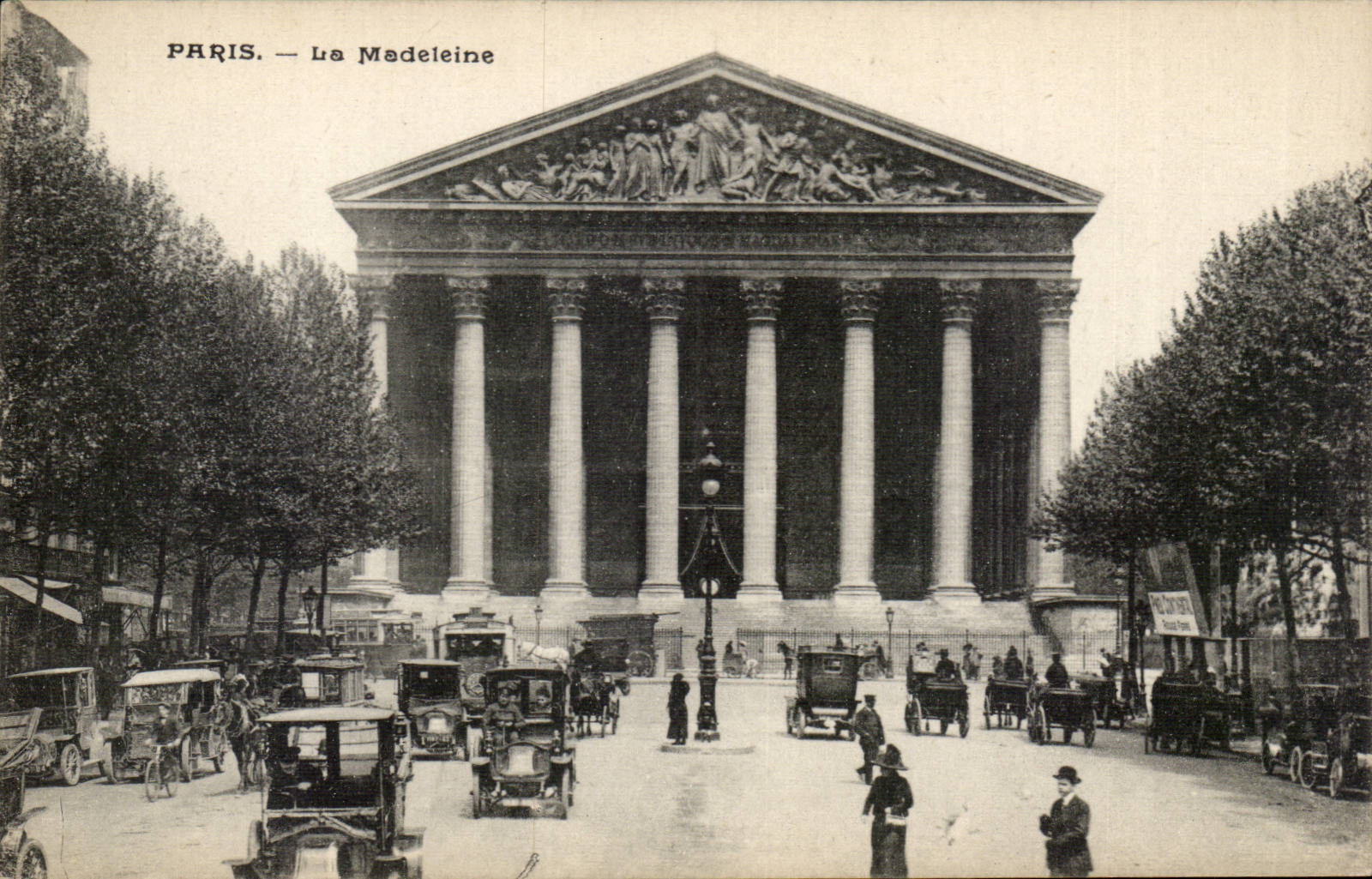 Paris - 8 - La Madeleine - automobile - old fashioned cars - CPA 