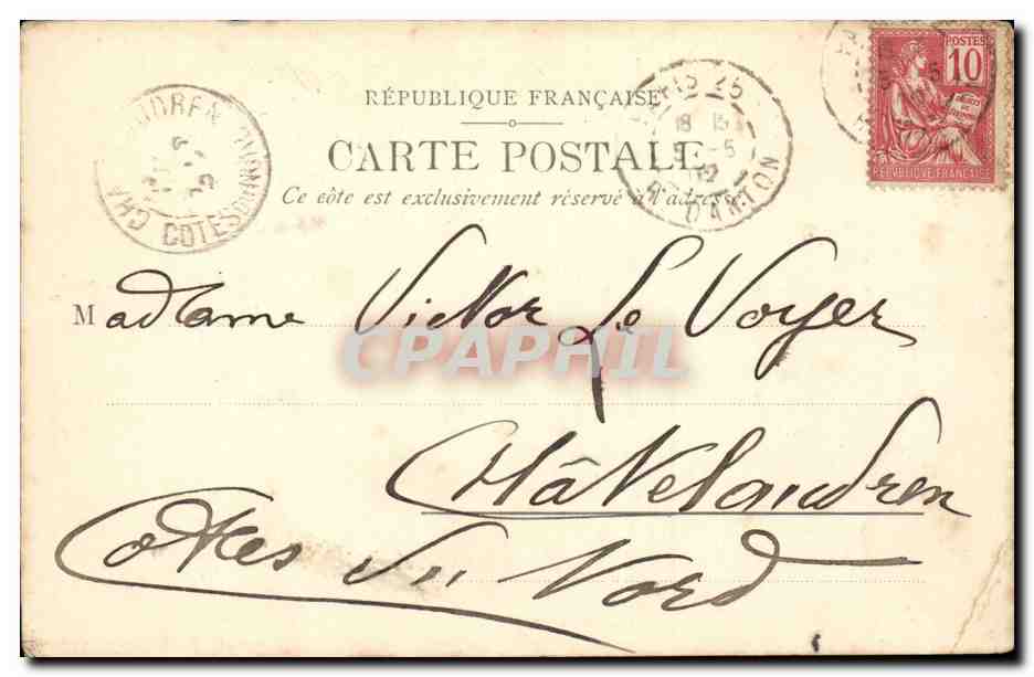 Paris - 1 - Louvre - Monument de Meissonier - CPA  — Rückseite