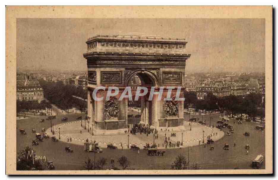 Paris - 8 - Petits Tableaux de Paris - L'Arc de Triomphe et l'Etoile - CPA 