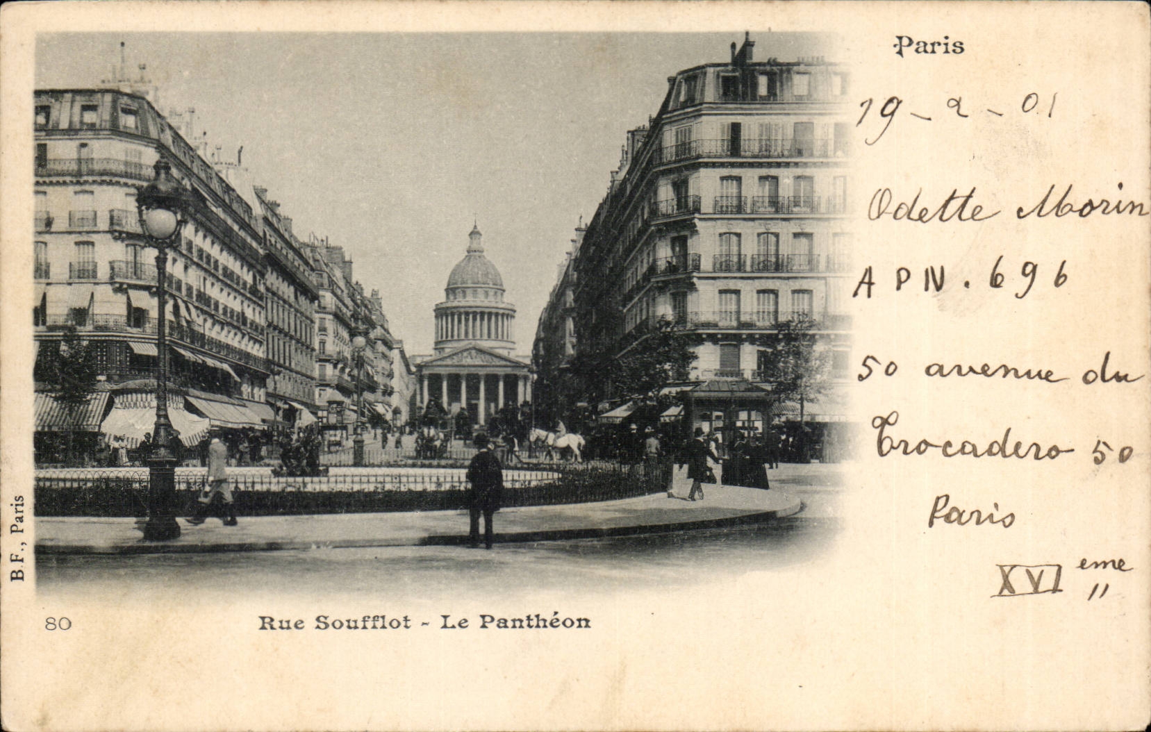 Paris - 5 - Rue Soufflot - Le Pantheon - CPA 