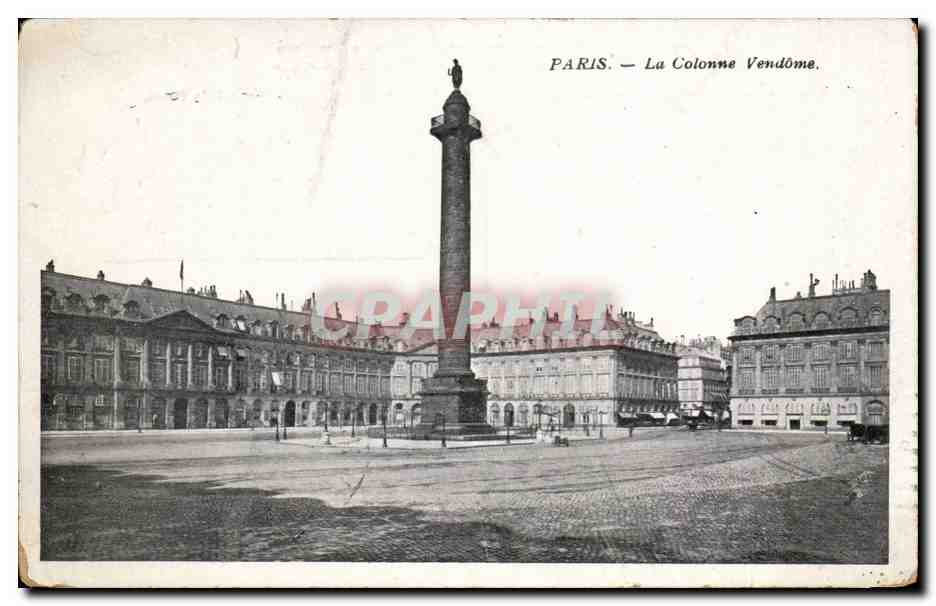 Paris - 1 - La Place Vendome et la Colonne - CPA 