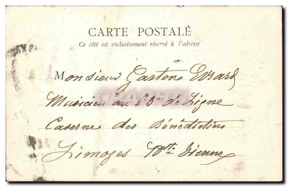 Paris - 1 - 1904 - Monument de Gambetta - CPA  — Verso