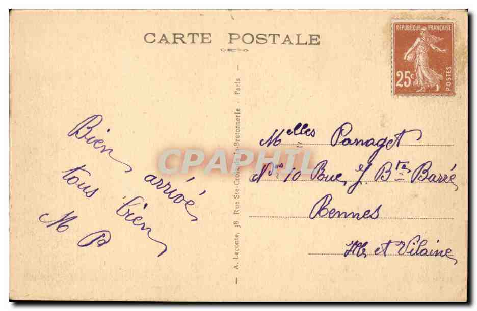 Paris - 2 - La Bourse - The Stock Exchange - CPA  — Rückseite