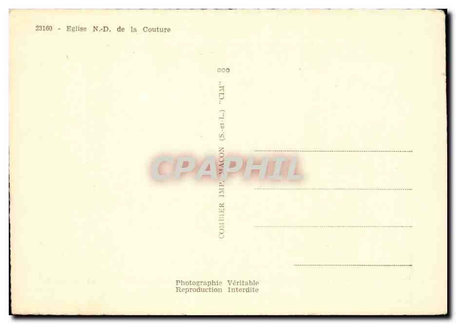 Le Mans (Sarthe) — Église N.-D. de la Couture — Cim — Verso