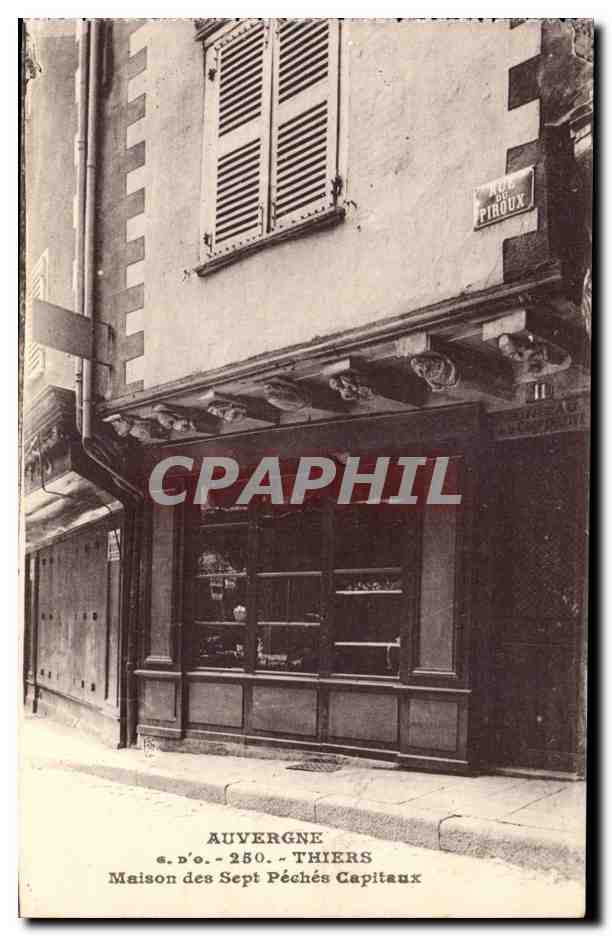 Thiers - Maisons des Sept Peches Capiteaux - CPA 