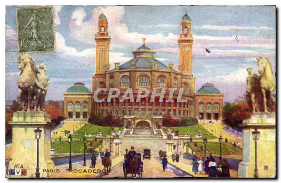 Paris - 16 - Le Trocadero - tableau - painting - art - CPA 