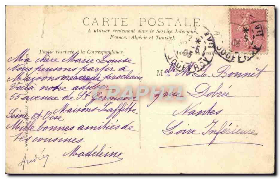 Paris - 4 - 1905 - Tour Saint Jacques - CPA  — Rückseite