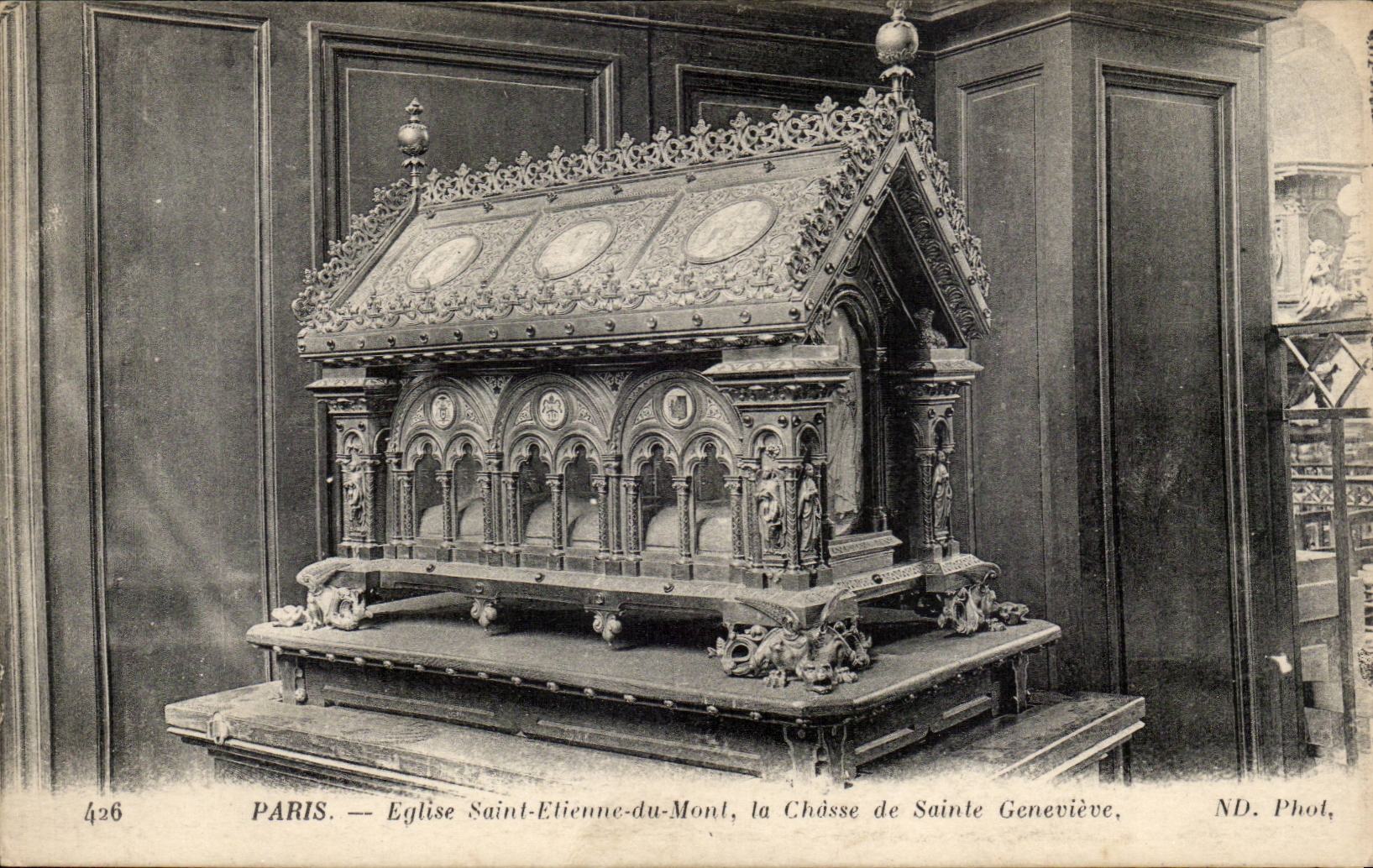 Paris - 5 - Eglise Saint Etienne du Mont la chasse de Sainte Genevieve - CPA 
