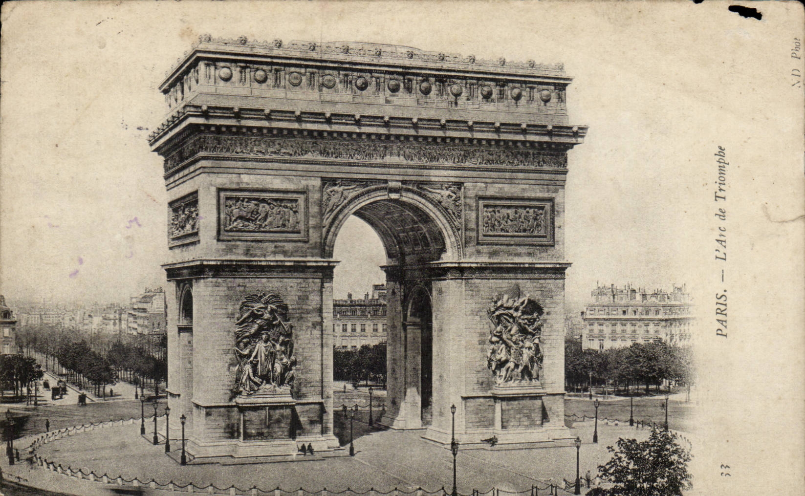 PARIS — L'Arc de Triomphe — N.D. Post