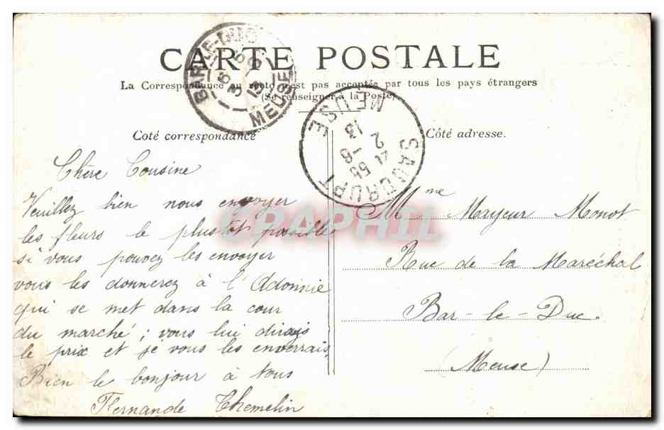 Paris - 1 - Cour du Carrousel - CPA  — Rückseite