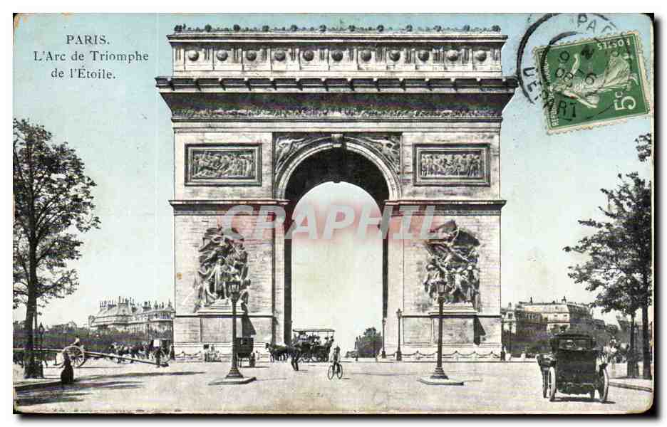 Paris - 8 - L'Arc de Triomphe de l'Etolie - CPA 