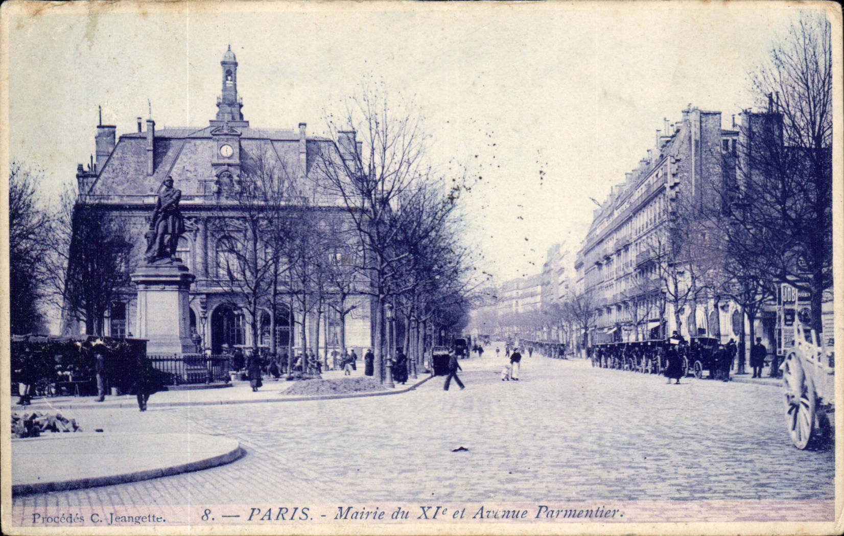 Paris - 11 - Mairie du 11e et Avenue Parmentier - CPA 