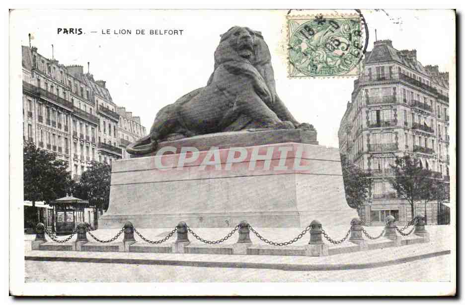 Paris - 14 - Le Lion de Belfort - CPA 