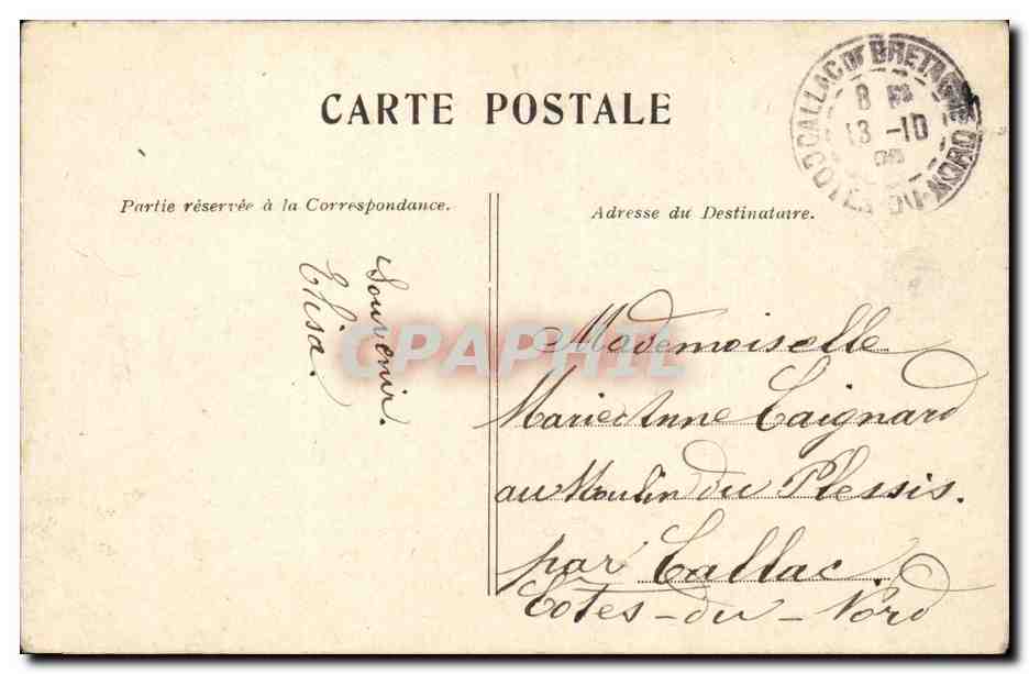 Paris - 14 - Le Lion de Belfort - CPA  — Rückseite