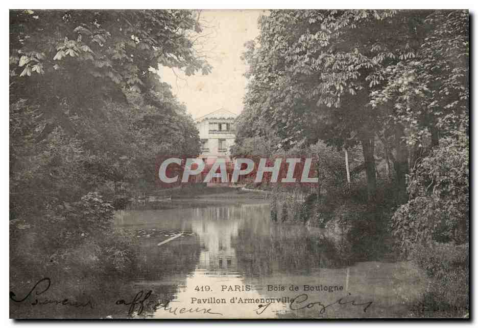 Paris - 16 - Bois de Boulogne Pavillon d'Armenonville - CPA 