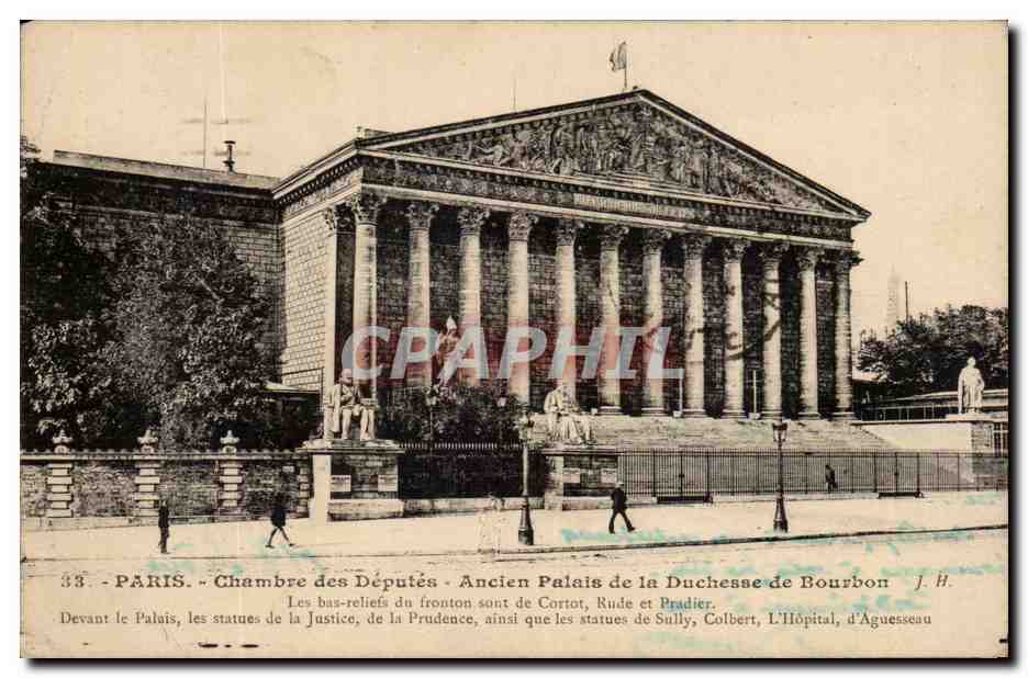 Paris - 1 - Chambre des Deputes - Ancien Palais de la Duchesse de Bourbon - CPA 