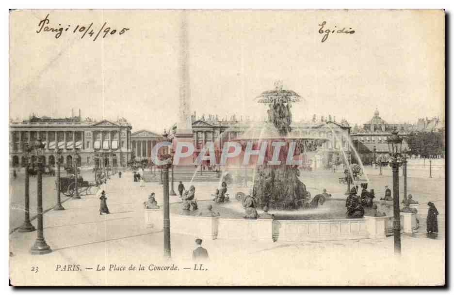 Paris - 8 - Place de la Concorde 1905 - CPA 
