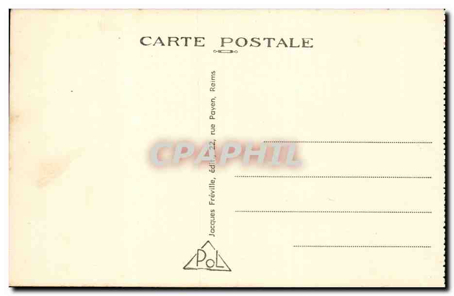 La Pompelle - Tank sur le bord de la Route de Chalons CPA  — Rückseite