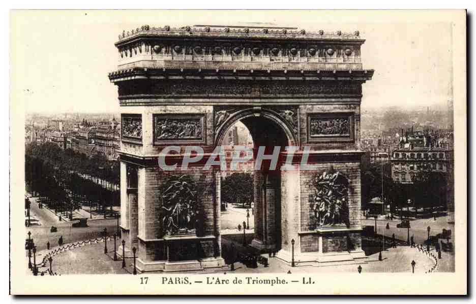Paris - 8 - L'Arc de Triomphe CPA 
